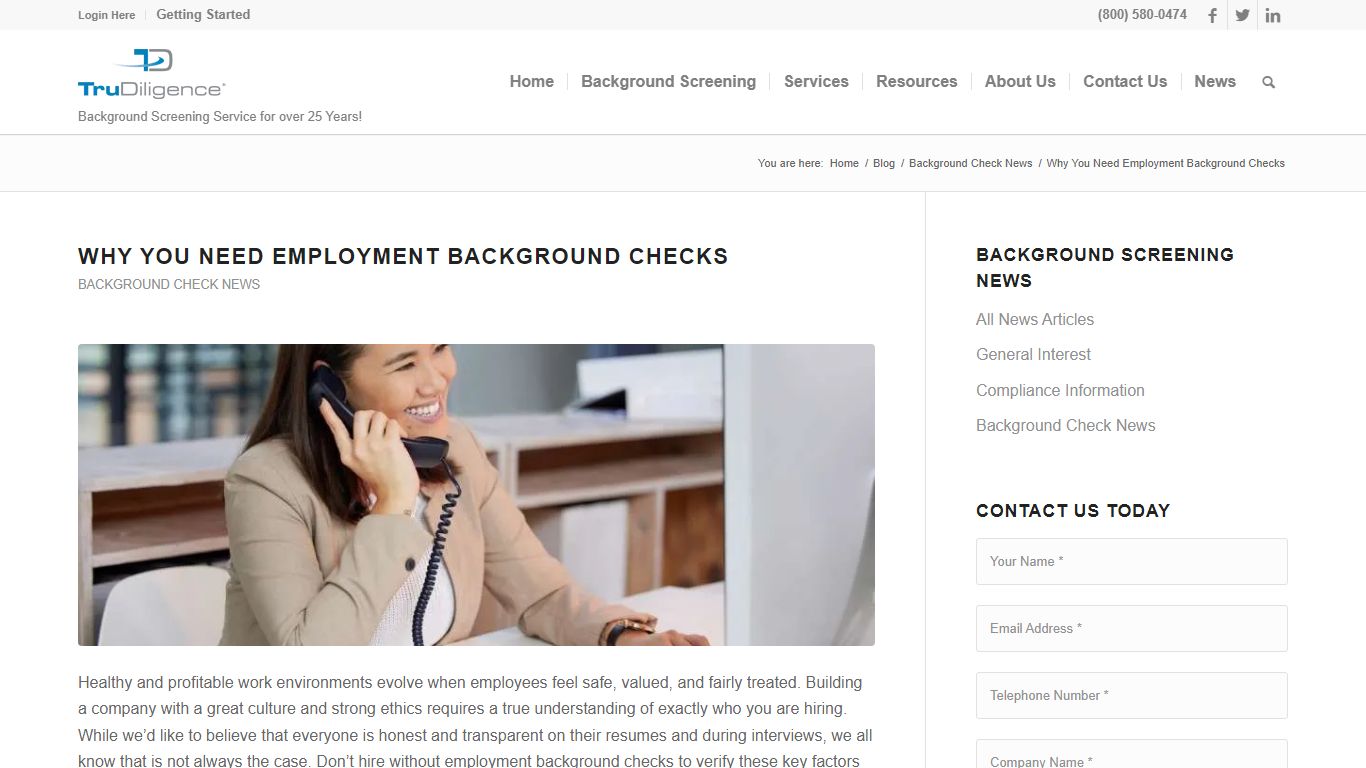 Why You Need Employment Background Checks - TruDiligence